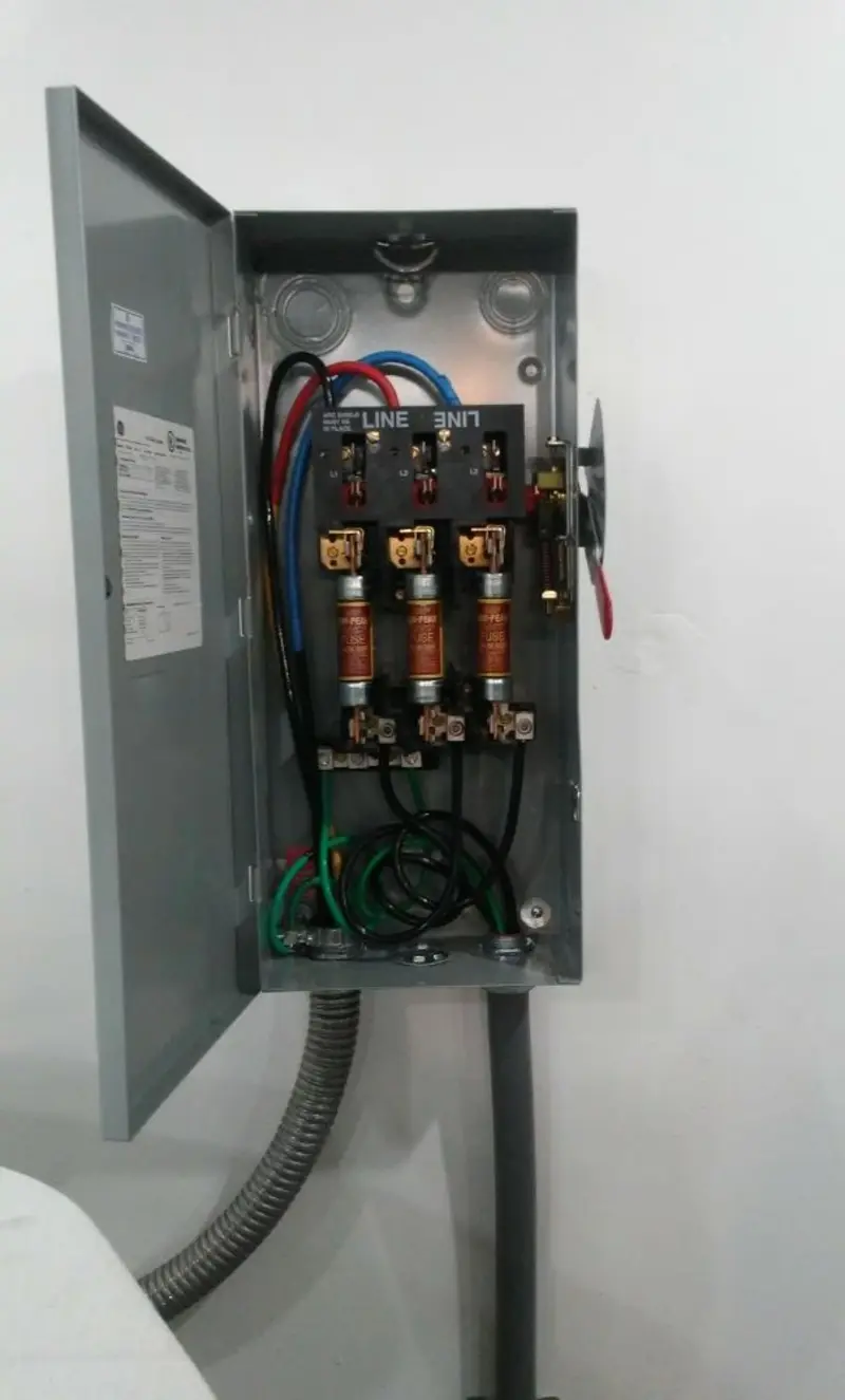 Three-phase disconnect switch installed for Electrical Wiring & Rewiring in Blooming Grove